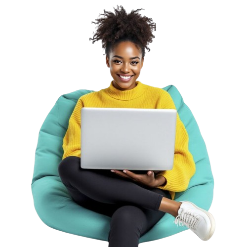 Student working on a laptop with mentorship support for final year project